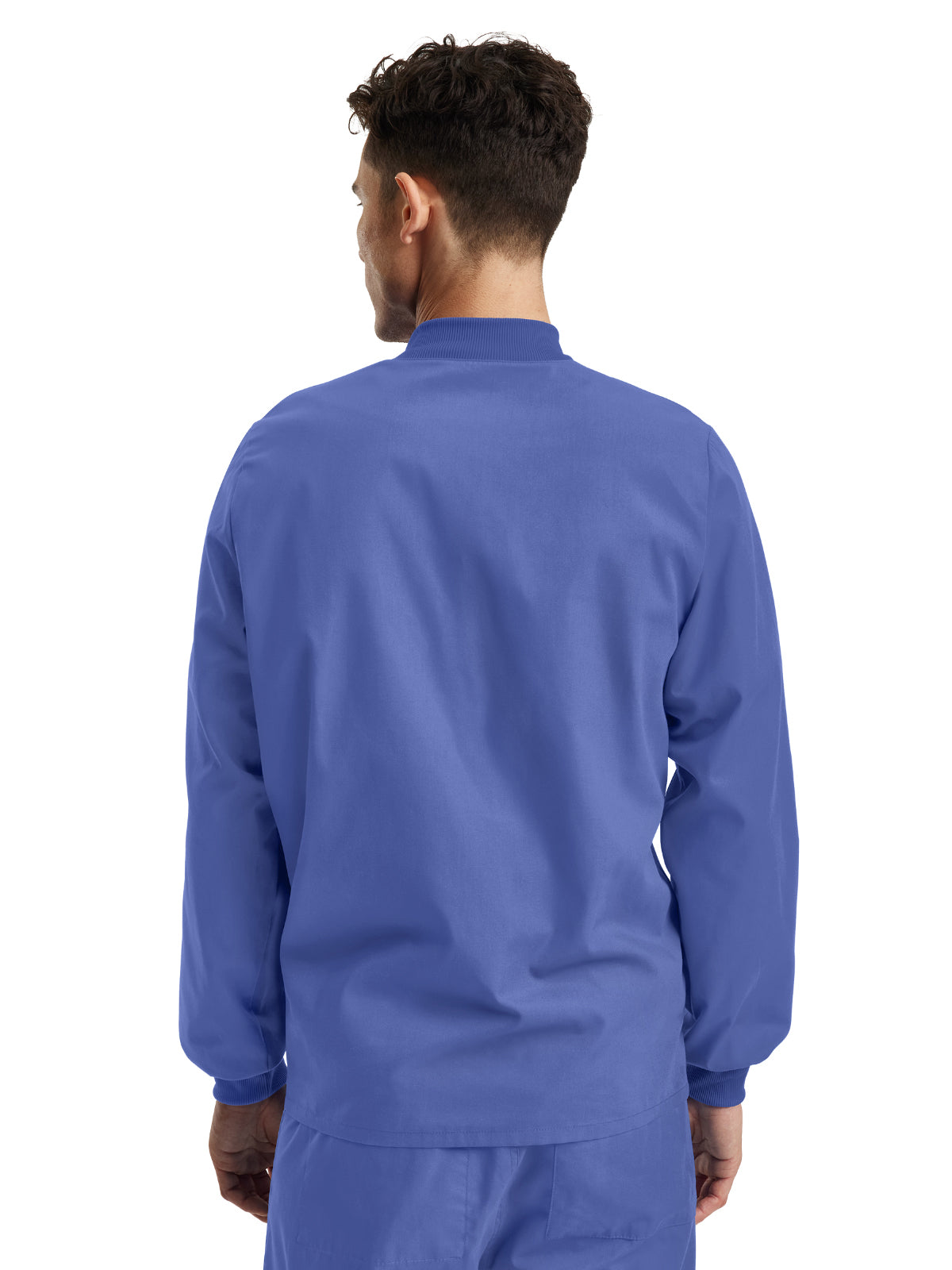 Unisex Snap Front Warm-Up Scrub Jacket - LJ709 - Ceil Blue