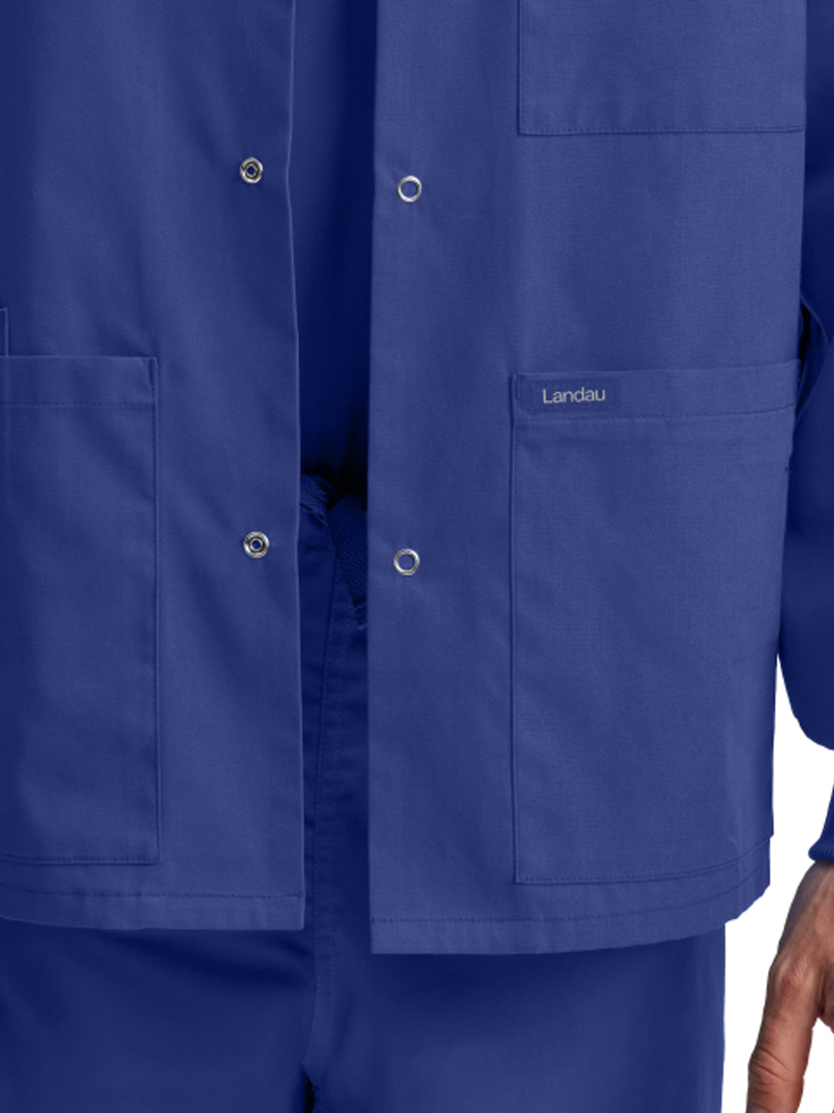 Unisex Snap Front Warm-Up Scrub Jacket - LJ709 - Royal Blue