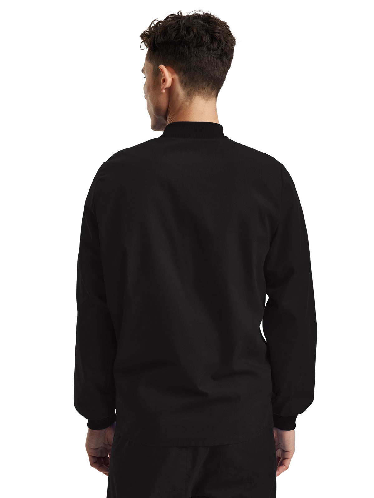 Unisex Snap Front Warm-Up Scrub Jacket - LJ709 - Black