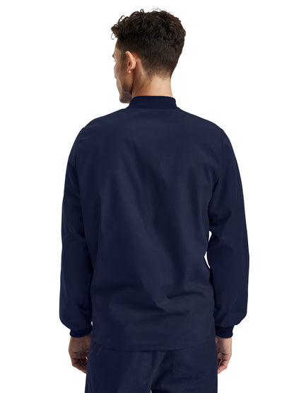 Unisex Snap Front Warm-Up Scrub Jacket - LJ709 - Navy