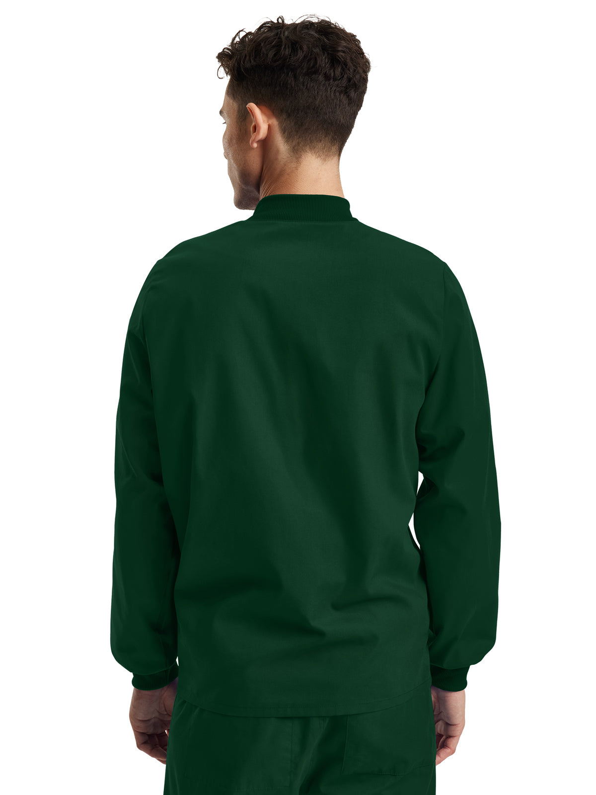 Unisex Snap Front Warm-Up Scrub Jacket - LJ709 - Hunter Green