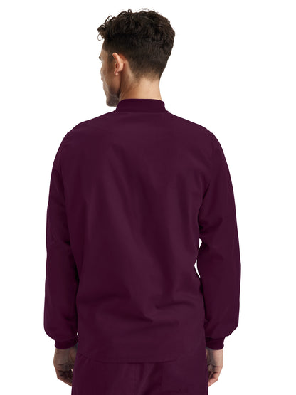 Unisex Snap Front Warm-Up Scrub Jacket - LJ709 - Wine