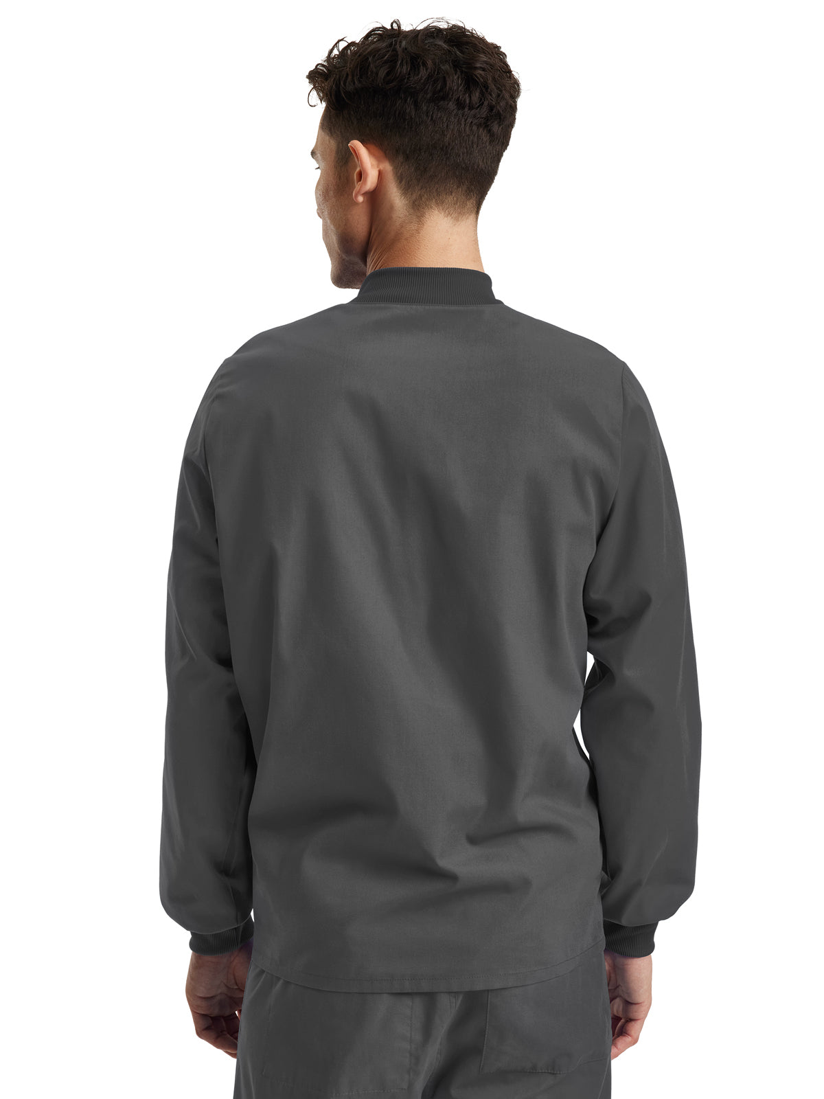 Unisex Snap Front Warm-Up Scrub Jacket - LJ709 - Steel Grey