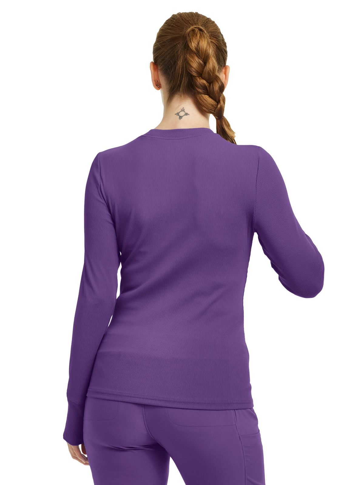 Women's Long-Sleeve Underscrub Tee - LT103 - Eggplant