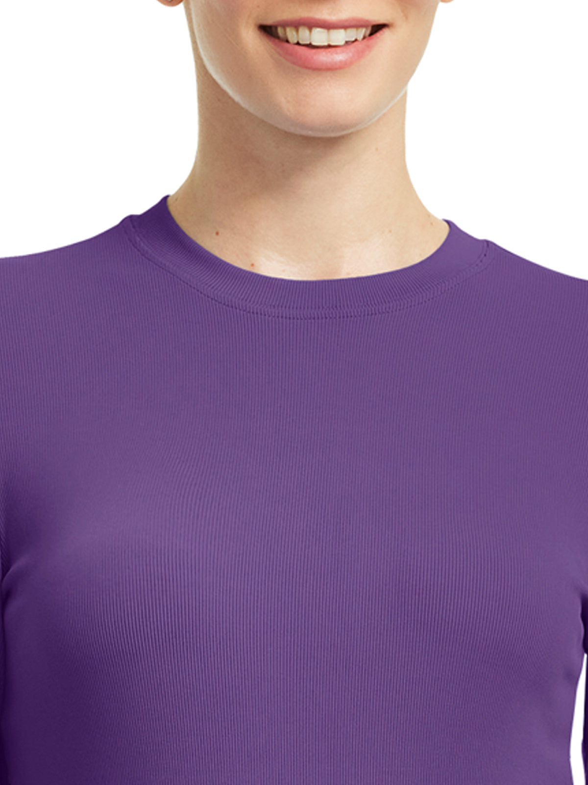 Women's Long-Sleeve Underscrub Tee - LT103 - Eggplant