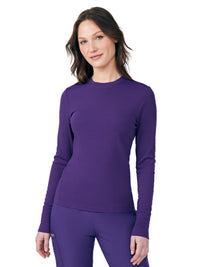 Women's One-Pocket Long-Sleeve Crew Neck Underscrub Tee - LT103 - Grape