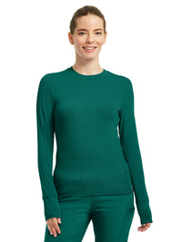 Women's One-Pocket Long-Sleeve Crew Neck Underscrub Tee - LT103 - Hunter