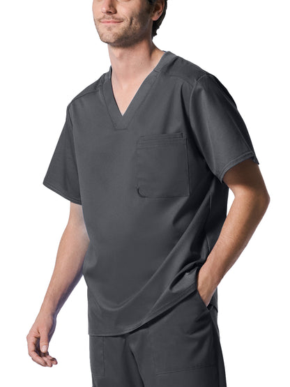 Men's Two-Pocket Tuckable V-Neck Top - LT108 - Graphite