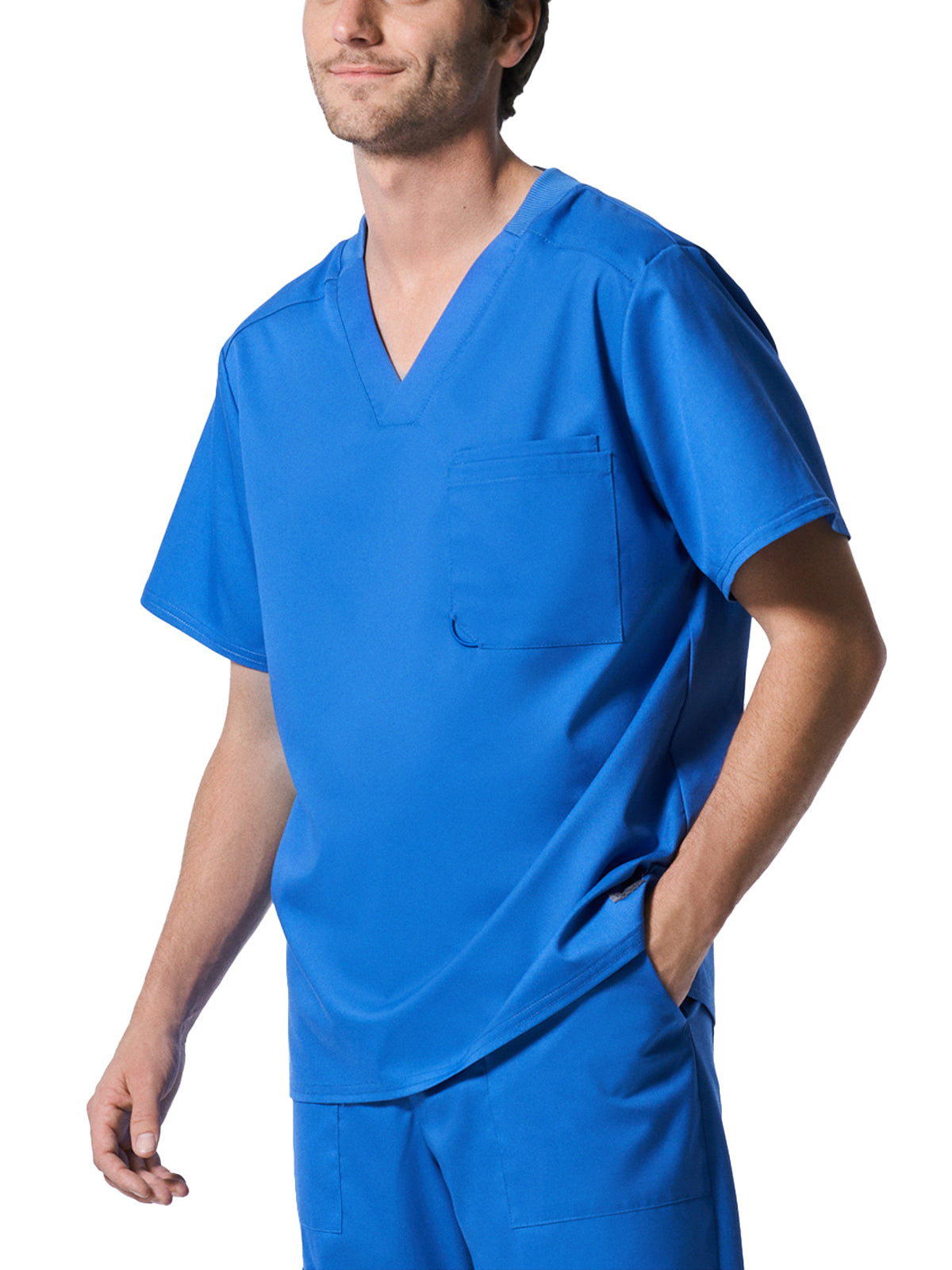 Men's Two-Pocket Tuckable V-Neck Top - LT108 - Royal