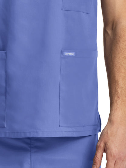 Unisex V-Neck Scrub Top - LT121 - Ceil Blue