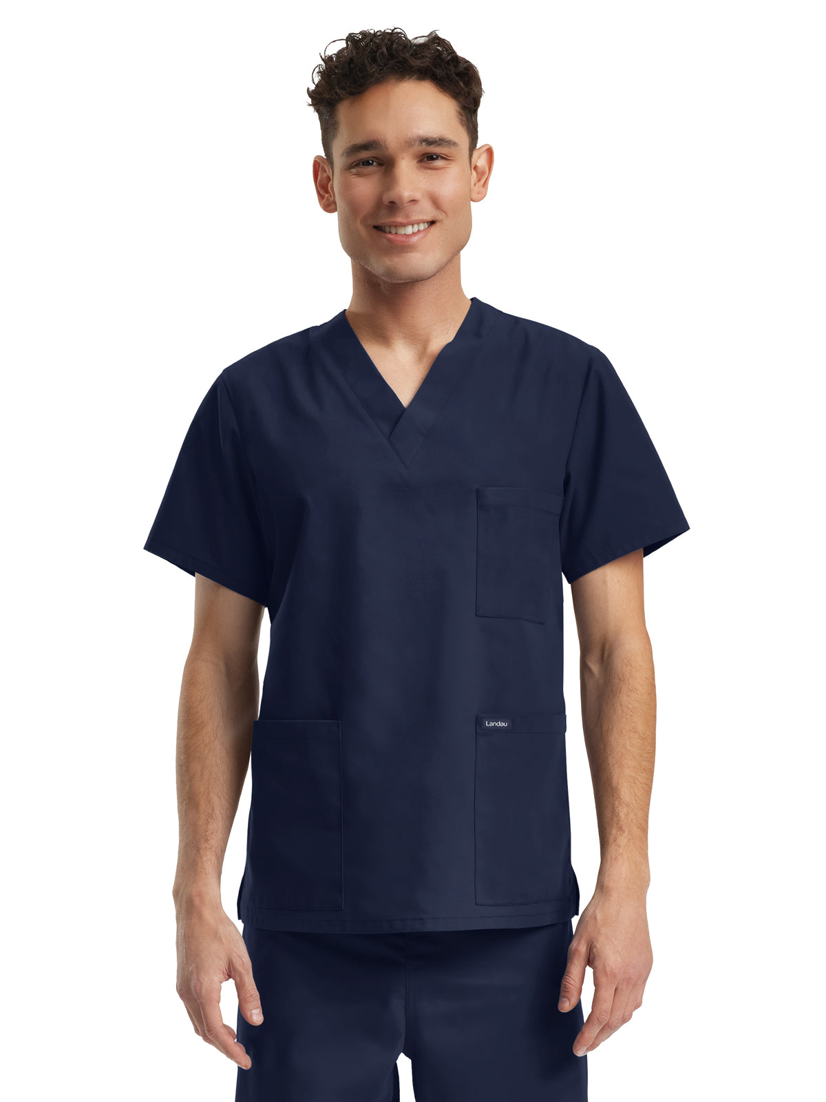 Unisex V-Neck Scrub Top - LT121 - Navy