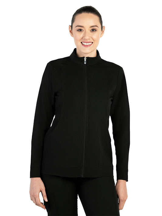 Women's Mandarin Collar Jacket - 1434 - Black