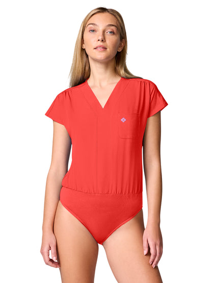 Women's 1-Pocket V-Neck Bodysuit - 00017 - One In A Melon