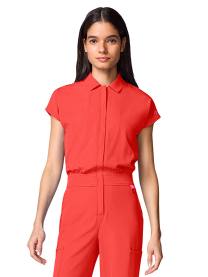 Women's 4-Pocket Wide Leg Bodysuit - 00018 - One In A Melon