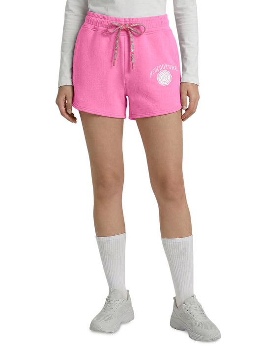 Women's 2-Pocket Drawstring Shorts - 00025 - Pink Power Heather