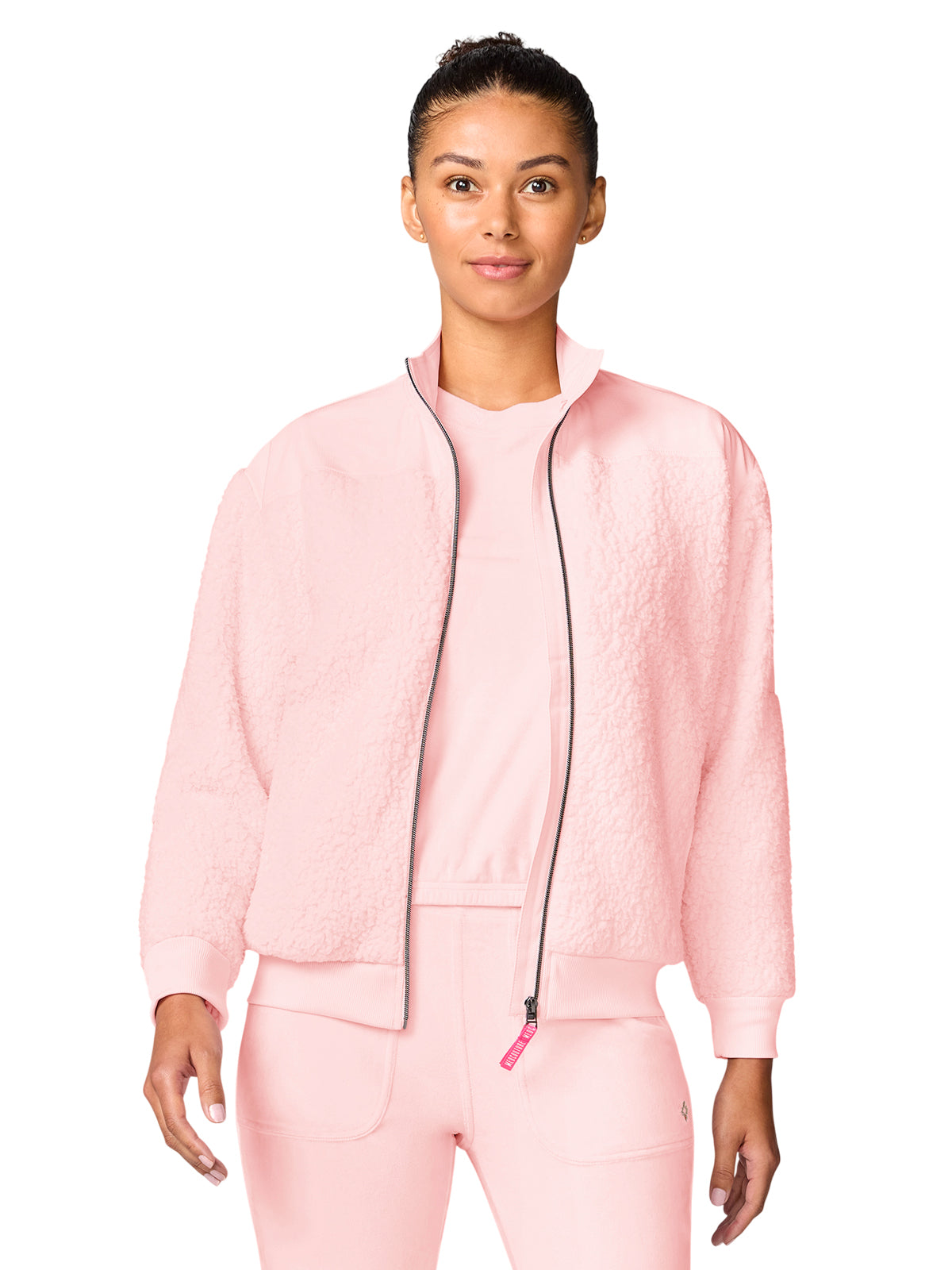 Women's 2-Pocket Sherpa Jacket - 00045 - Peppermint Pink