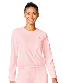 Women's Pocketless Velour Pullover - 00046 - Peppermint Pink