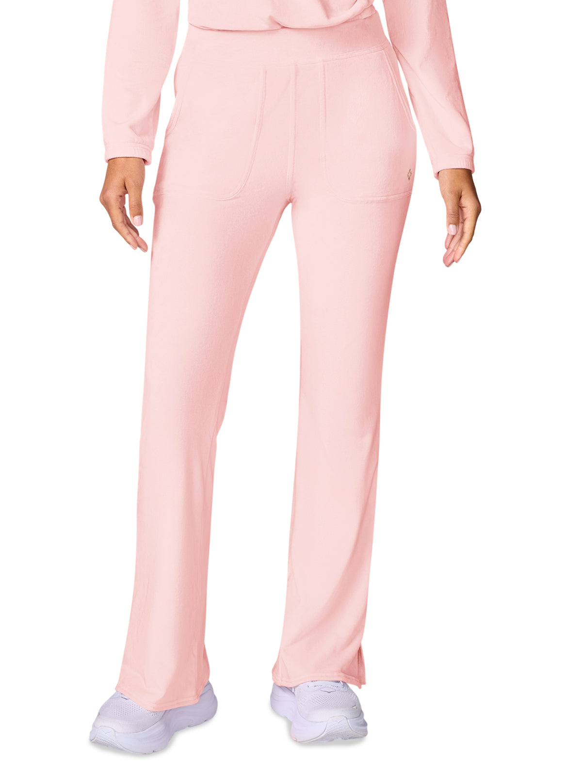 Women's 4-Pocket Velour Flare Leg Pant - 00047 - Peppermint Pink