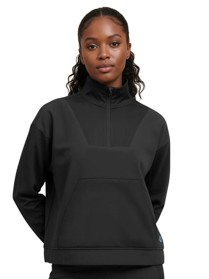 Women's 1-Pocket Half Zip Jacket - 00079 - Black