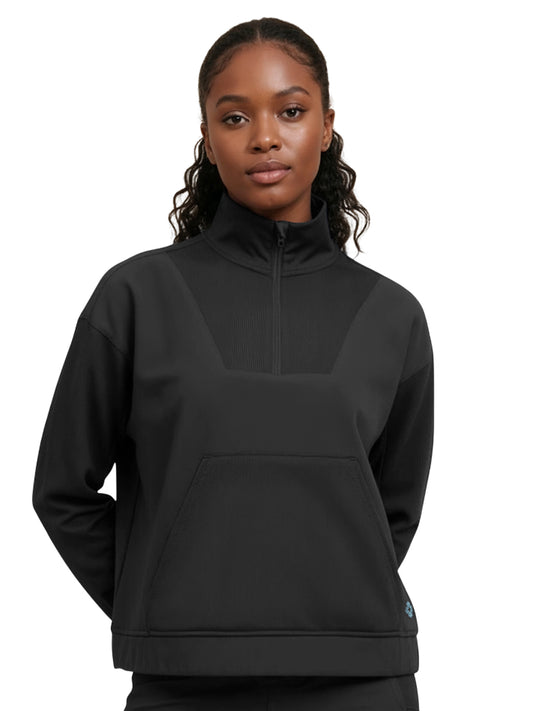 Women's 1-Pocket Half Zip Jacket - 00079 - Black