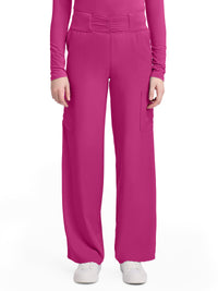 Women's 5-Pocket Ruched Wide Leg Pant - 011 - Aurora Berryalis