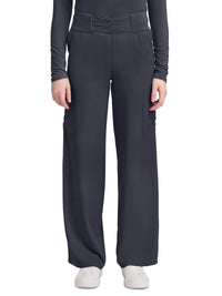 Women's 5-Pocket Ruched Wide Leg Pant - 011 - Pewter