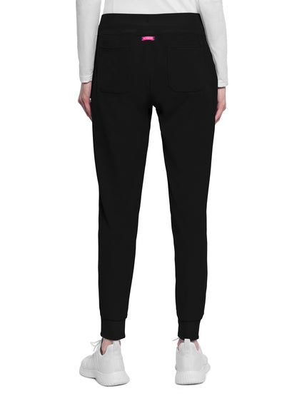 Women's 5-Pocket Mid Rise Jogger Pant - 102 - Black