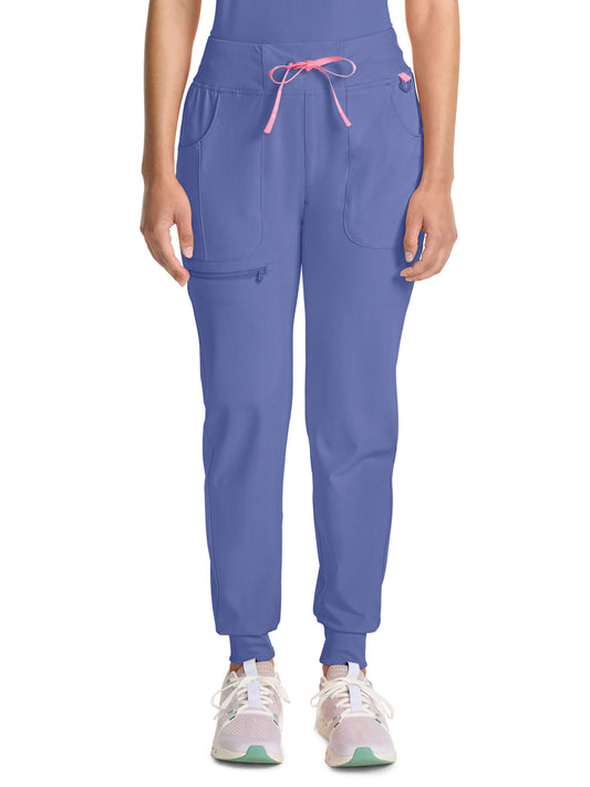 Women's 5-Pocket Mid Rise Jogger Pant - 102 - Ciel