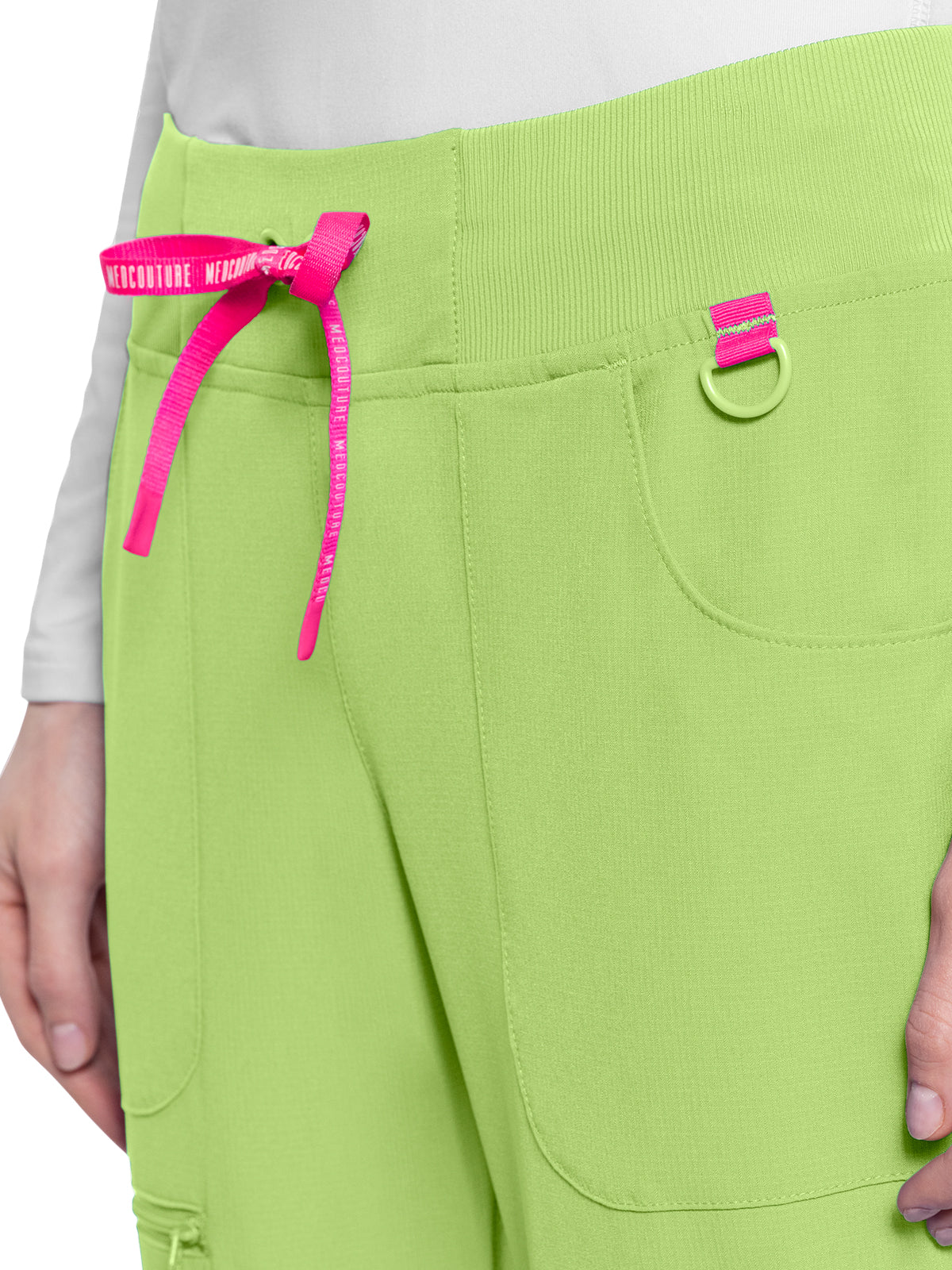 Women's 5-Pocket Mid Rise Jogger Scrub Pant - 102 - Cyber Lime