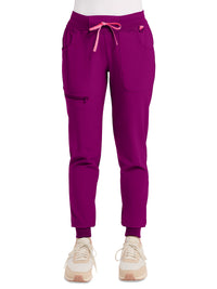 Women's 5-Pocket Mid Rise Jogger Pant - 102 - Plum Royale