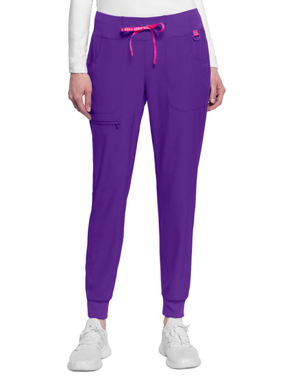 Women's 5-Pocket Mid Rise Jogger Pant - 102 - Purple Surge