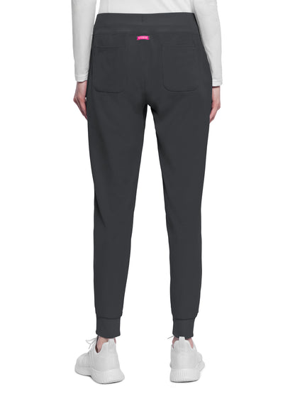 Women's 5-Pocket Mid Rise Jogger Pant - 102 - Pewter