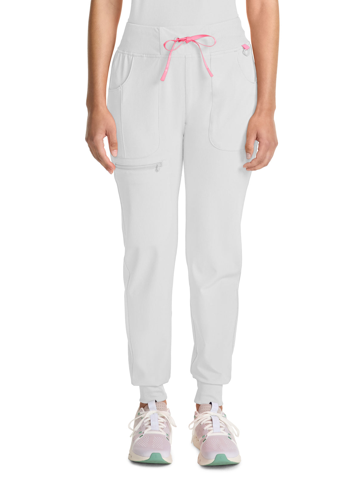 Women's 5-Pocket Mid Rise Jogger Pant - 102 - White