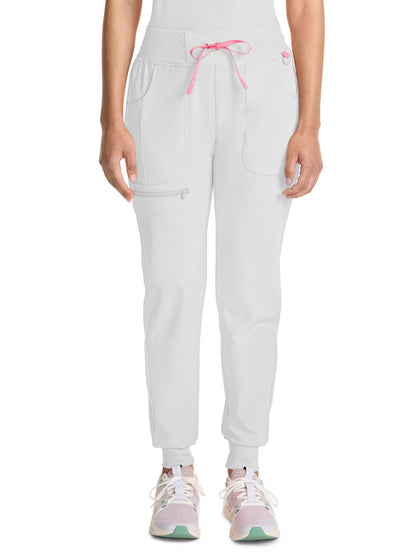 Women's 5-Pocket Mid Rise Jogger Pant - 102 - White