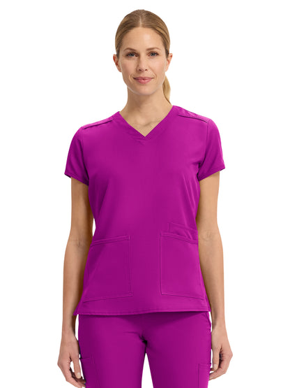 Women's 3-Pocket Shoulder Binding Top - 2411 - Back To The Fuschia