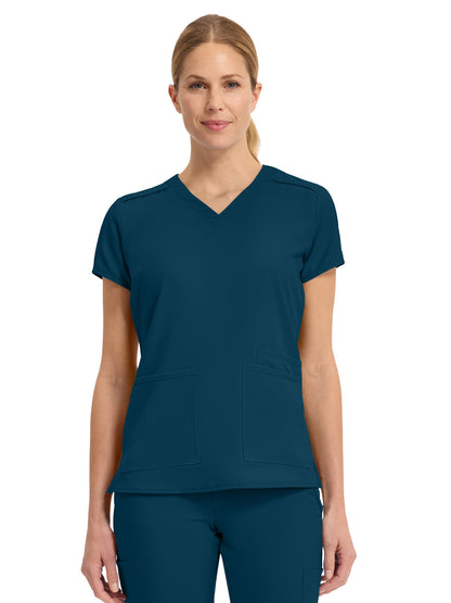 Women's 3-Pocket Shoulder Binding Top - 2411 - Caribbean