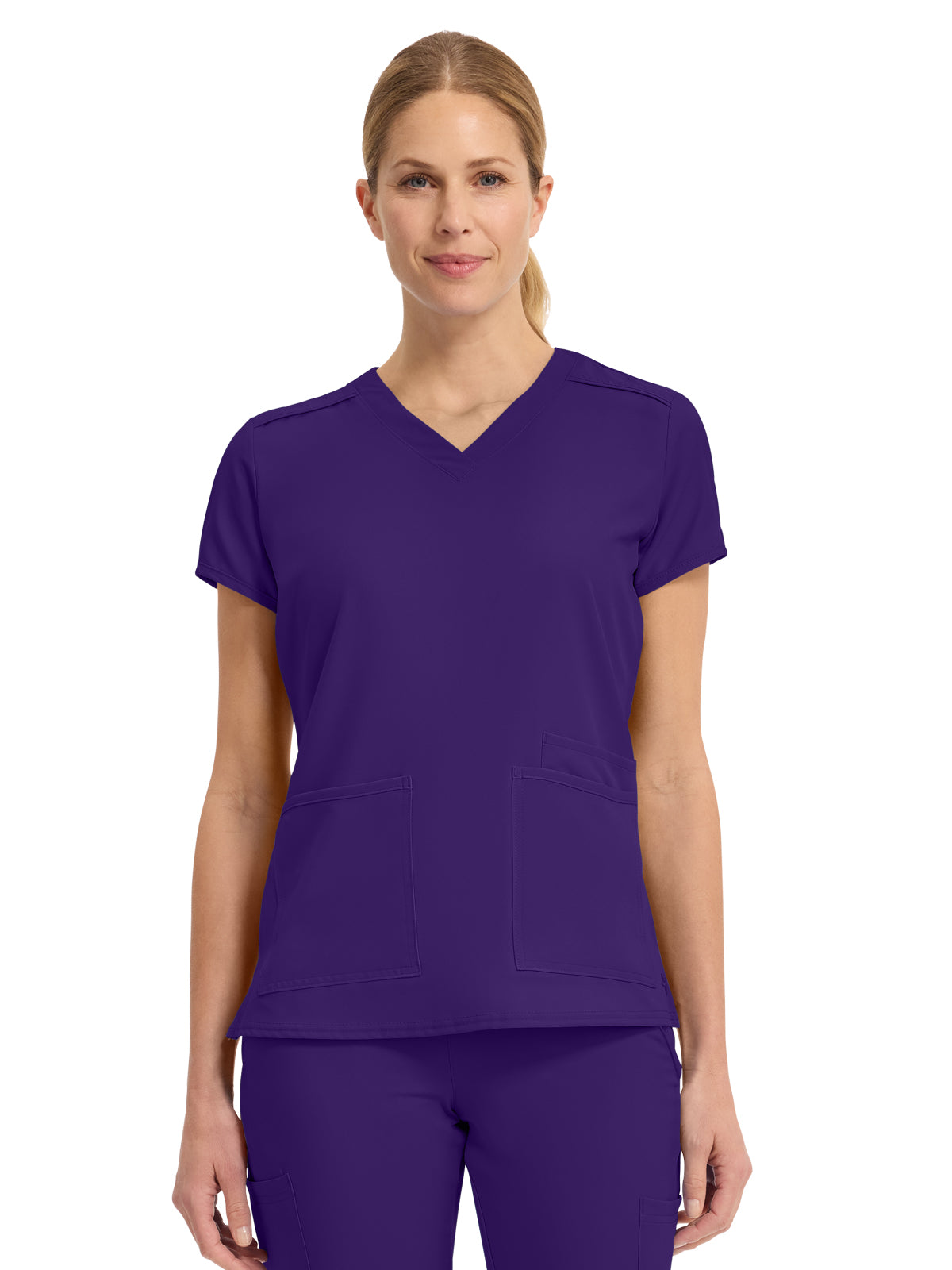 Women's 3-Pocket Shoulder Binding Top - 2411 - Grape