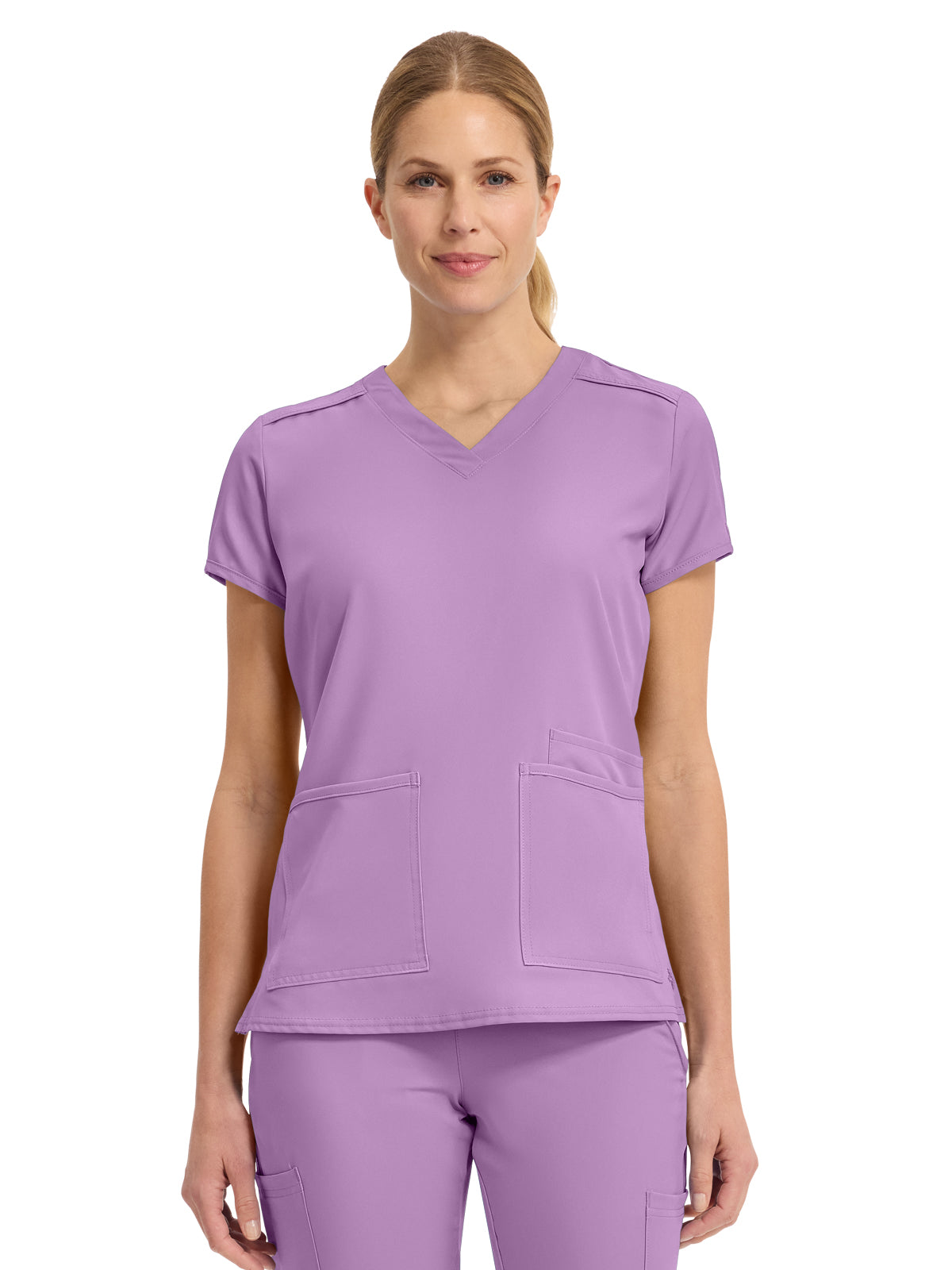 Women's 3-Pocket Shoulder Binding Top - 2411 - Lilac