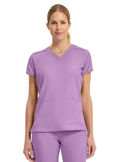 Women's 3-Pocket Shoulder Binding Top - 2411 - Lilac