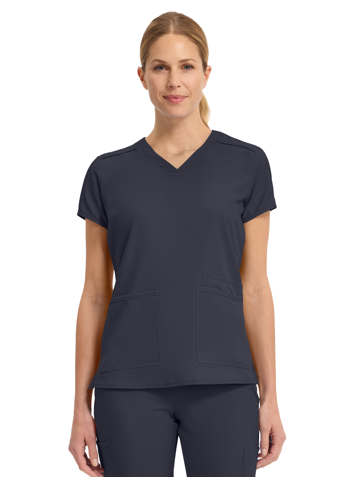 Women's 3-Pocket Shoulder Binding Top - 2411 - Pewter