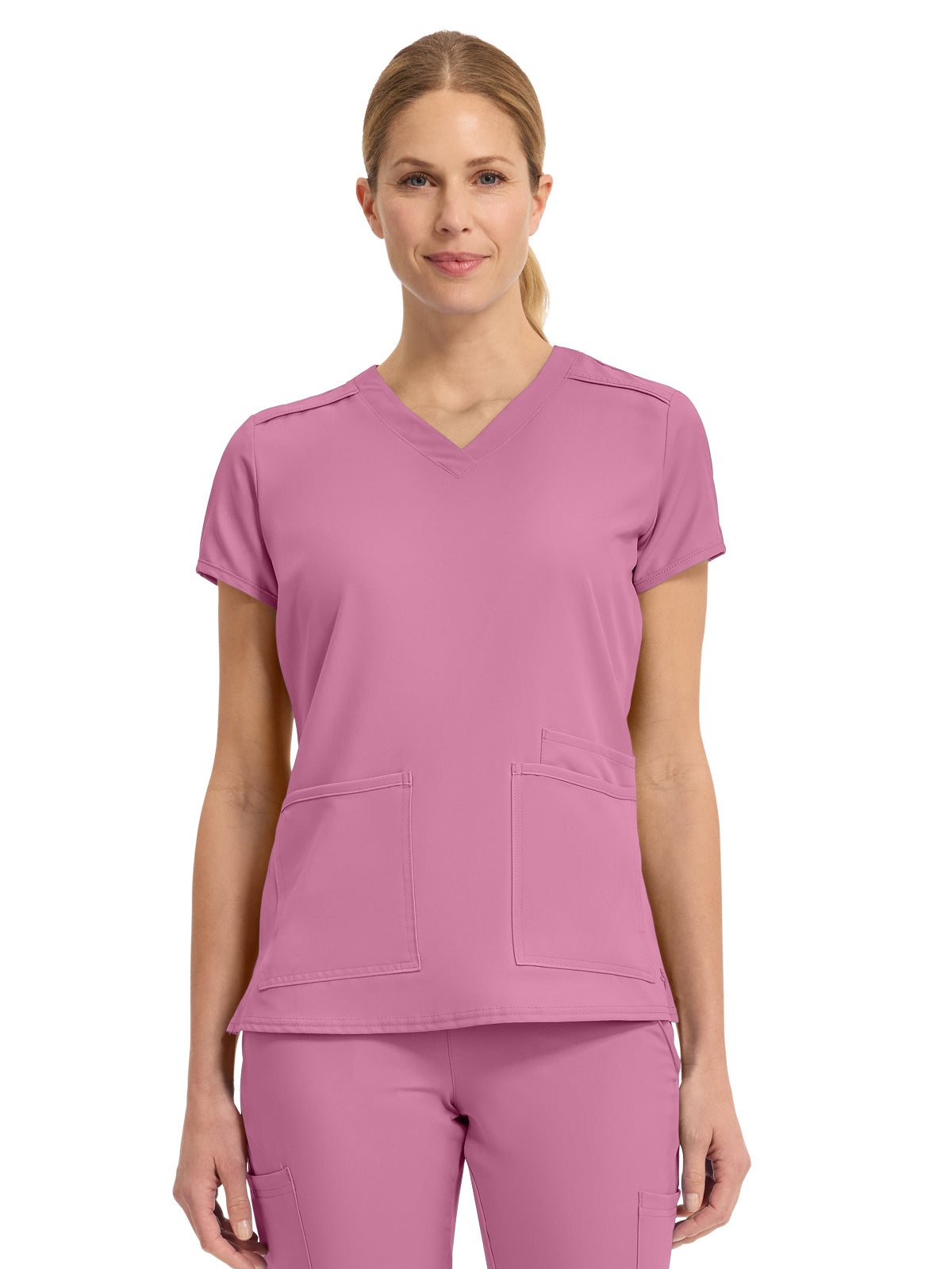 Women's 3-Pocket Shoulder Binding Top - 2411 - Taffy Pink