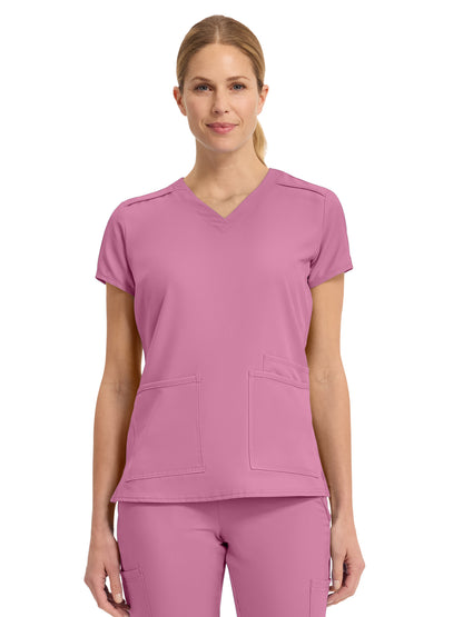 Women's 3-Pocket Shoulder Binding Top - 2411 - Taffy Pink