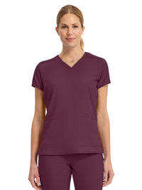 Women's 3-Pocket Shoulder Binding Top - 2411 - Wine