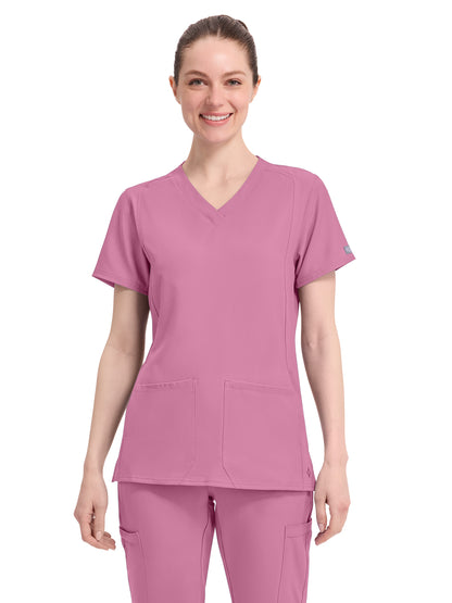 Women's 4-Pocket Shaped Shoulder Seam Top - 2468 - Taffy Pink