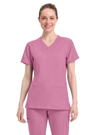 Women's 4-Pocket Shaped Shoulder Seam Top - 2468 - Taffy Pink