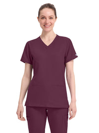 Women's 4-Pocket Shaped Shoulder Seam Top - 2468 - Wine