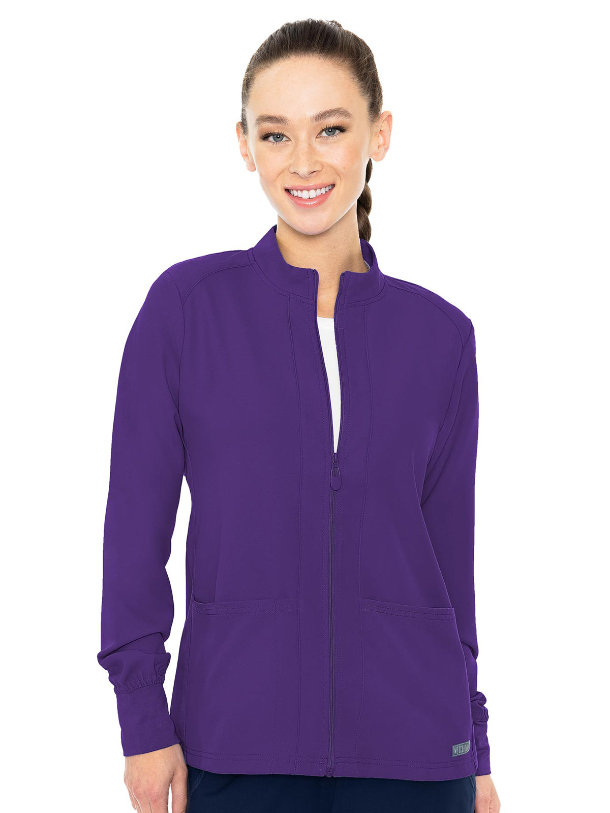Women's 3-Pocket Zip Front Warm-Up Jacket - 2660 - Grape