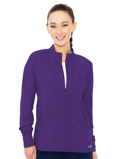 Women's 3-Pocket Zip Front Warm-Up Jacket - 2660 - Grape