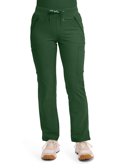 Women's 4-Pocket Jersey-Knit Waistband Pant - 2702 - Hunter