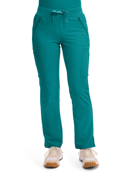 Women's 4-Pocket Jersey-Knit Waistband Pant - 2702 - Teal